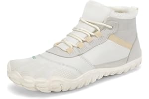 SAGUARO Botines Barefoot Mujer Invierno Cálidos con Puntera Ancha y Suela Zero Drop, Gr.36-42