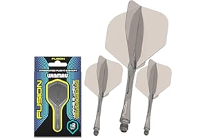 WINMAU Darts - Fusion Integrated Flight and Axle System - No.2 Shape and Design - Available in Short, Medium and Medium - Available in Various Colours