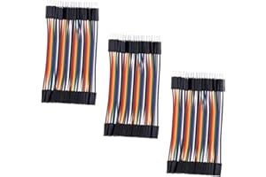 DiGiYes 10CM 120PCS Breadboard Jumper Wires Dupont Câble Kit Mâle vers Femelle, Mâle vers Mâle, Femelle vers Femelle pour Arduino Raspberry Pi (120Pcs Mâle vers Femelle)