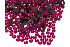 Perlin - Piedras de estrás Hotfix SS10, de 2,8 a 3 mm, 7200 unidades, color rosa fucsia, calidad AAA, para planchar, piedras brillantes autoadhesivas, perlas de cristal brillantes