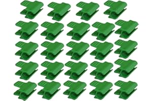 DRYEN Lot de 24 colliers de serrage pour tuyau de jardin, accessoires pour pellicule d'abri de jardin, piquets de plantes, clips de film plastique pour serre, Vert