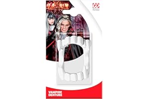 W WIDMANN MILANO Party Fashion 8402D - Vampirgebiss, für Erwachsene, Zähne, Beißzähne, Dracula, Blutsauger, Mottoparty, Karneval, Halloween