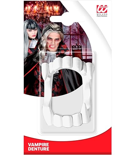HOUSN Set De 4 Pares De Colmillos De Vampiro De 13 Mm – Reutilizables Con Adhesivo, Perfectos Para Halloween, Cosplay Y Fiestas De Terror