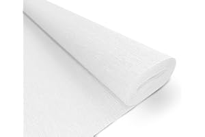 Interdruk Papel crepé Premium 101 Blanco 200 x 50 cm, Color, Large BIKW101