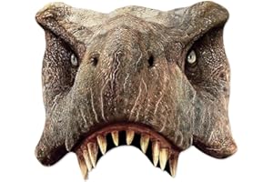 Star Cutouts Ltd SM340 Fun Party Dress Face T (Half Mask) (Jurassic World) Dinosaurs Tyrannosaurus Rex, Multicolour