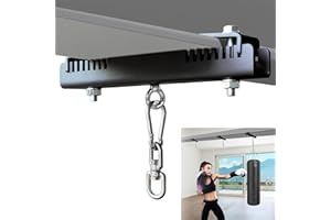 VANROUG Heavy Duty Steel Beam Clamp,Heavy Bag Mount,Heavy Bag Hanger 360° Rotation Suitable for I or H Beam Punching Bag Bracket with Accessories for Boxing Muay Thai Training