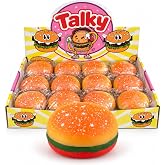 Talky Hamburger Squishy Oyuncak &ndash; Beyaz Jel Dolgulu, TPR Esnek Sıkılabilir Fidget ve Duyusal Oyuncak, Yumuşak Hamburger Tasar