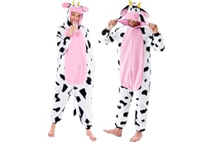 Spooktacular Creations Unisex Adult jumpsuit Plush Costume with Hat Tail for Dress Up Role Play Halloween Costum-XL Pink