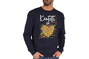 Shirtracer - Sweater Pullover Sweatshirt Herren Damen - Karneval & Fasching - Damen - Konfetti im Herzen