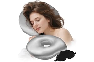 Zepphi Piercing Kissen mit Loch | Sofakissen für Ohr gegen Ohrenschmerzen | Donut Kissen | Ohrkissen mit Scheuklappen | Relief Pillow Kopfkissen für Ohrenschmerzen | Weiches Nickerchen Kissen
