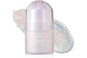 ASTRALONG Roll-on Glitter Gel Corpo, Viso e Capelli, Trucco Glitter Impermeabile e Lunga Durata, Holographic Gel con Fiocchi Brillanti, Perfetto per Festival, Feste e Carnevale