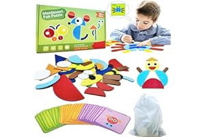 QYDKWK Tangram Kinder Geometrische Formen Holz Puzzles, Montessori Spielzeug ab 3 Jahre mit 30 Karten, Geeignet für 3 4 5 6 Jahre Jungen Mädchen Pädagogisches Spielzeug Einschulung Geschenk