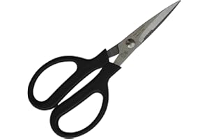 Gifaz Forbici da Cucina Made in Italy in Acciaio Inox con Anelli Nylon Nero Taglia Tutto, Pesce, Carne e Verdure, 17,5 cm