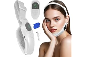 VIHBRAI Elektrisches V-Face Shaping Massager, EMS Gua Sha mit Display, Gesichtsmassagegerät für Doppelkinn Entferner mit 6 Modus EMS&18 Intensitätsstufen für Gegen Falten,Verbesserung