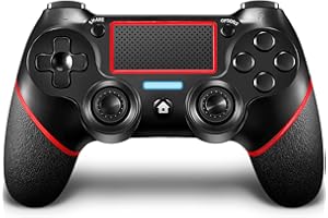 LuckyMoon Controller for PS4, Wireless Compatible Controller with PS4 with Motion Motors/Audio Function,LED Indicator,USB C, Ergonomic Grip