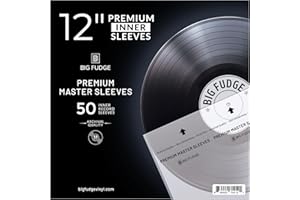 Big Fudge Buste Vinili 33 giri da 30,5 cm - Buste per Vinili Trasparenti a Tre Strati con Carta di Riso - Buste Trasparenti per Vinili da Archivio - Accessori per Vinili Professionali