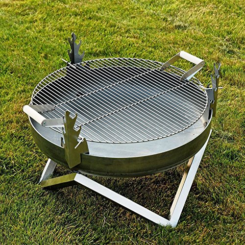 Grillrost für Designer-Feuerschale mit Z-Edelstahlfuß (63 cm Grillrost) - 3