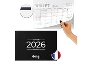 ‎FINOLY Finoly Magnetyczny Kalendarz Lodówka Styczeń do Grudnia 2026 w Francuski | Kalendarz 2026 Miesięczna lodówka | Kalendarz Iman Lodówka | 30x21 cm