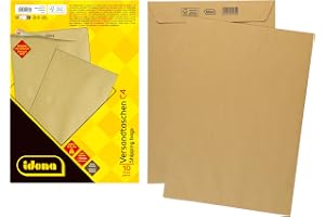 Idena 10232 Kuvert DIN C4, 90 g/m2, skala av och försegla, 10-pack, FSC-mix 10 stycken, utan fönster, brun 10 st, 90 g/m² bru