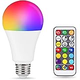 16W Colour Changing Light Bulb, Techgomade A65 E27 RGB+Cool+Warm White RGB Light Bulbs, 100W Equivalent, 1400LM, Dual Memory,