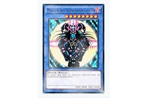 YU-GI-OH! TGLD-DEC01 - Carta del Mago del Caos Negro, con funda protectora – Fregadero en Juego con original gwindi tarjeta Carcasa