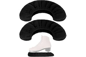 Hejo Ice Skate Blade Covers, 1 Pair Winter Skate Guards, Thickened Fleece Ice Skate Blade Covers, Figure Skates and Ice Skates Covers, Ice Skating Accessories for Adult ＆ Children