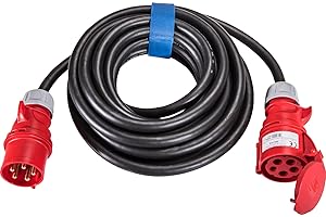 SIROX® Rallonge CEE 32 A H07RN-F couleur de câble noir, section 5 x 6,0 mm², longueur 10 m, inverseur de phase non