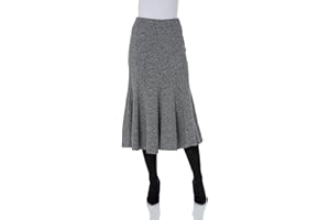 Roman Originals Flared Skirt for Women UK Ladies Flute Peplum Textured Fit & Flare Pencil Jersey A Line Midi Pleated Elasticated Waist Pull On Work Occasion Office