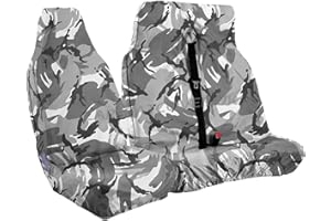 Carseatcover-UK xxgrycamovset08 Urban Grey Camouflage Camo Van Seat Covers Single + Double