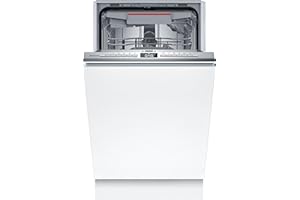 Bosch SPV4EMX25E Serie 4, Lavastoviglie da incasso a scomparsa totale, Home Connect, EfficientDry, TimeLight: Indicatore luminoso, Programma Preferito, 45 cm
