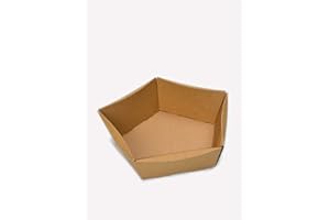 WEINKARTON24.COM 10 Stück "Präsentkorb Royal natur" - 5eckiger Geschenkkorb aus Wellpappe