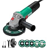 DCA Angle Grinder 860W 125mm | 11,800 rpm, Ultra Thin Body (Circumference 178 mm), Compact Gear Housing, 1.6 kg Lightweight,