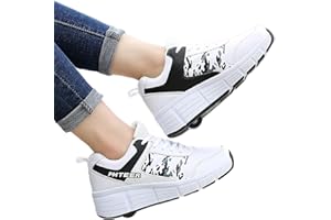 XRDSHY Roller Skates Shoe with a Wheel,Mens and Womens Kids Retractable Technical Skateboarding,Shoes with Wheels Gymnastic Sneakers,Pulley Shoes Outdoor Gymnastics Fashion Sneaker Technical