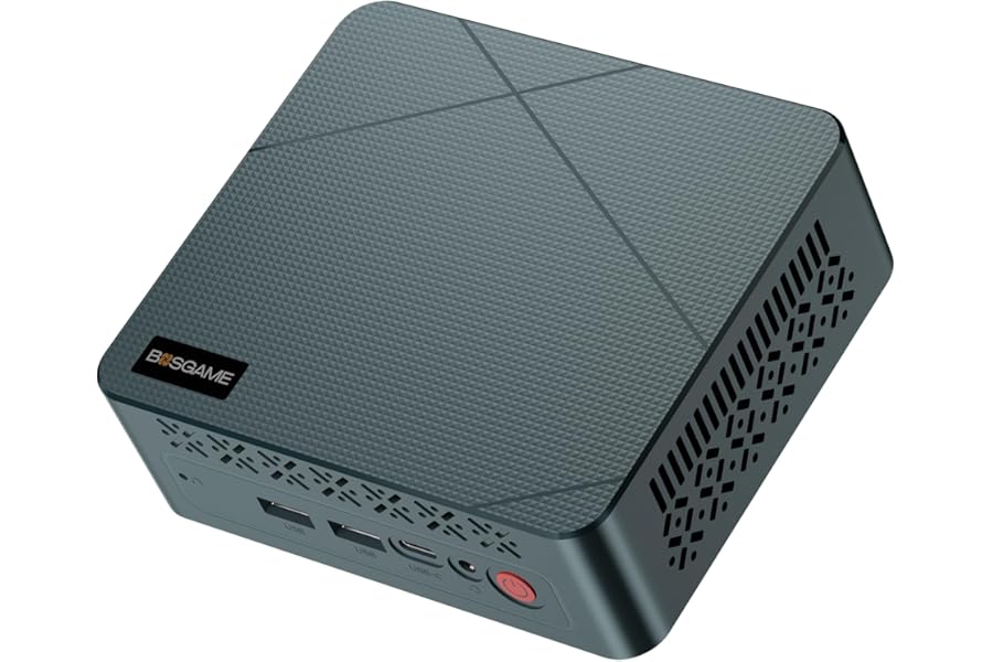 BOSGAME E2 Mini PC Ryzen 5 3550H Processor(4C/8T, Up to 3.7 Ghz) 16GB RAM 512GB NVMe SSD Mini Desktop Computers, Type-C, Dual HDMI 2.0, RJ45 LAN, Wi-Fi5/BT 5.0, for Business and Office