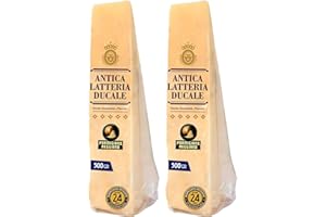 Parmigiano Reggiano Dop 24 mesi da Allevamento e Agricoltura Sostenibili - Premiata Produzione Artigianale dal 1949 - Formaggio Naturalmente Privo di Lattosio ANTICA LATTERIA DUCALE (500g - 2pz)