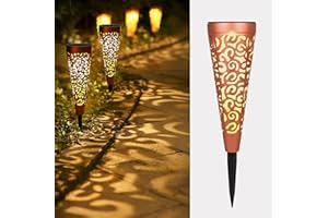 ‎BONSERY Bonsery Solarleuchten für außen, 6 stück Solarlampen für außen Garten IP65 Wasserdicht, Solarleuchten Garten LED Solar Gartenleuchte Solar Gartenbeleuchtung Wegebeleuchtung Balkon Terrasse Rasen Deko