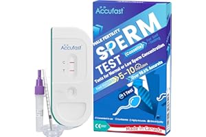 Accufast Male Fertility Test - Sperm Test for Men | Sperm Count Test: Indicates Normal or Low Sperm Count | Private Home Fertility Testing Kit for Men - Accurate 98.6% (Made in Canada)