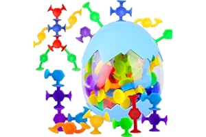 GIBOHOM Juego de Ventosas para Niños, 54 Piezas Juguetes Bañera Bebe, Juguetes Sensoriales, Juguetes Baño, Juegos Educativos para Niños 3 4 5 6 7 Años