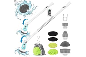 ‎FOINWER Foinwer Elektrische Reinigungsbürste,New Cordless Spin Scrubber with 8 Replaceable Brush Heads,Power Shower Scrubber Dual Speed with Adjustable Handle,Electric Cleaning Brush for Tub Tile Floor