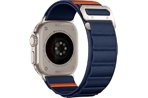 Bandletic Sportarmband för Apple Watch Ultra/Ultra 2 (49 mm), Robust loop-armband, mjukt elastiskt med G-krok, 46 mm (Series