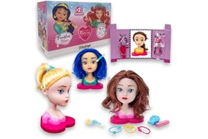#sbabam, FUNNY BOX My Little Princess Fashion Hair, Bambola per Bambina, Testa Bambola da Truccare e Pettinare con Accessori Capelli, Pack 2 Pz - Bambole per Bambina, Principesse per Regalo Bambina