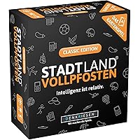 DENKRIESEN - Stadt Land VOLLPFOSTEN - Das Kartenspiel - Classic Edition | Wichtelgeschenk | Stadt Land Fluss…