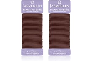 JASVERLIN Lazos de Pelo Pequeños, Elásticos Sin Daños, No Tiran, Sujetadores de Cola de Cabello Trenzados para Mujeres, Niñas, Accesorios para el Pelo de Fino a Mediano 2mm 80 Piezas (Auburn)
