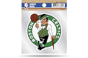 Rico Industries NBA Basketball Wandaufkleber Boston Celtics, 10,2 x 10,2 cm, Rechteckig, Glänzend, Ungerahmt, Wohnzimmer, Wanddekoration