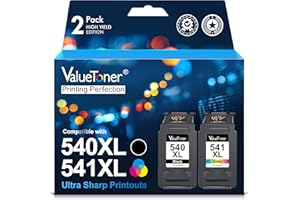 Valuetoner 540XL 541XL PG-540XL CL-541XL Kompatibel für Canon Druckerpatronen 540 541 Multipack für Canon Pixma TS5150 MG3650 MG3650s MG3600 MG4250 MX475 MX515 MX535 MG3500(2 Pack)