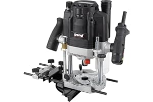 Trend T8 1/2 Inch Dual-Mode Plunge Workshop Router, Engineered for Both Hand-held and Router Table use, 2200 W, 240 V, Black, T8EK