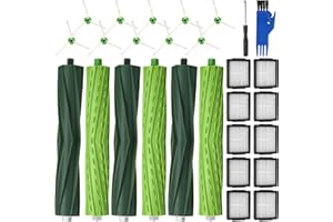 SOBEAU Recambios Repuestos para iRobot Roomba i7 i7+ i1 i1+ i3 i3+ i4 i4+ j7 j7+E5 E6 Aspiradora, Accesorios para Roomba E/I/J Serie, 3 juegos de Cepillos Principales,10 Filtro,10 Cepillo Late