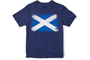 PURPLE PRINT HOUSE Scotland Kids T Shirt Scottish Rugby Football Fan Flag Print Boys Girls