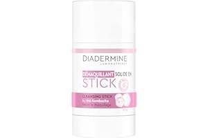 Diadermine - Démaquillant Visage Solide en Stick - Formule au Thé Kombucha - Tous types de Peaux - Nettoyant Visage - Respectueux de la Peau - 98% d'origine naturelle - Stick de 40 g