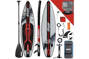 ALLPICK Sup Gonfiabile, Stand Up Paddle Board Gonfiabile, Con Supporto Universale per Fotocamera, Accessori Completi, Tavola da Sup Surf, Principianti e Avanzati, 150kg/180kg